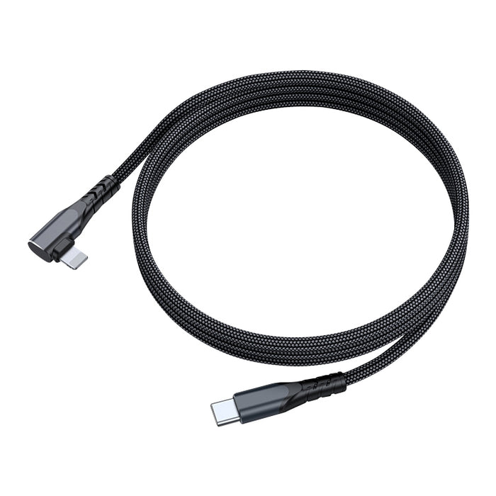 6A PD 20W USB-C / Type-C a cable de datos de teléfono móvil con codo de 8 pines