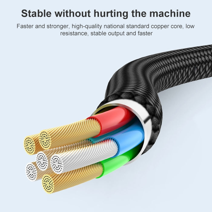 6A PD 20W USB-C / Type-C a cable de datos de teléfono móvil con codo de 8 pines