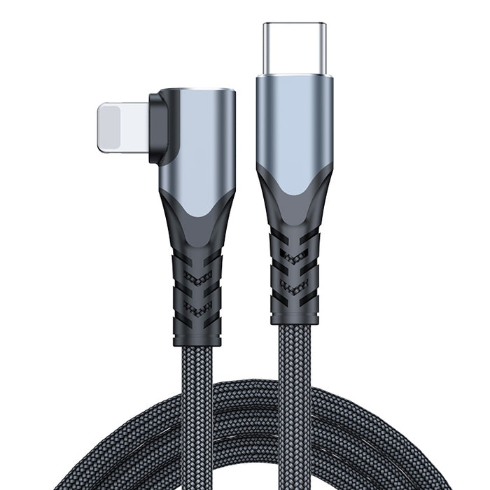 6A PD 20W USB-C / Type-C a cable de datos de teléfono móvil con codo de 8 pines