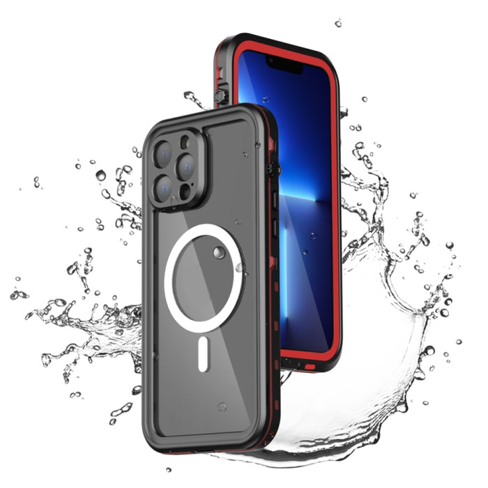 PC + TPU + PET Estuche impermeable para teléfono a prueba de golpes Magsafe