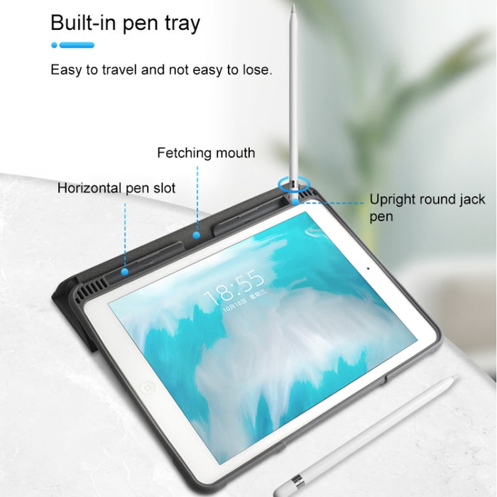 Mutural Horizontal Flip PC + TPU + PU Funda de cuero con soporte y ranura para bolígrafo, For iPad 10.2, For iPad 9.7, For iPad Pro 10.5