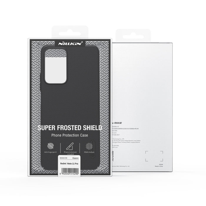 Para Xiaomi Redmi Note 11 Pro Global / 11 Pro Global 5G / 11 Pro+ 5G India / 11E Pro 5G NILLKIN Estuche para PC con textura cóncava-convexa esmerilada (negro), For Xiaomi Redmi Note 11 Pro Glogal