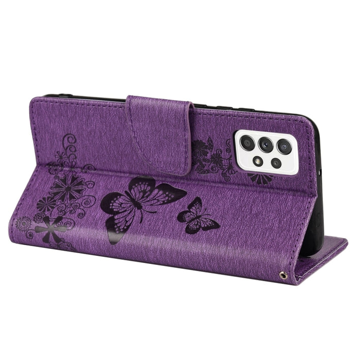 Estuche para teléfono de cuero con tapa horizontal en relieve de mariposa con ranura para tarjeta y soporte, For Samsung Galaxy A33 5G, For Samsung Galaxy A53 5G, For Xiaomi Redmi Note 11 Pro, For Xiaomi Redmi Note 11 5G