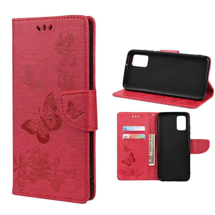 Estuche para teléfono de cuero con tapa horizontal en relieve de mariposa con ranura para tarjeta y soporte, For Samsung Galaxy A33 5G, For Samsung Galaxy A53 5G, For Xiaomi Redmi Note 11 Pro, For Xiaomi Redmi Note 11 5G