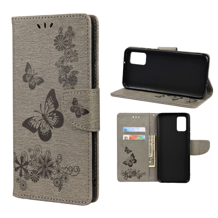 Estuche para teléfono de cuero con tapa horizontal en relieve de mariposa con ranura para tarjeta y soporte, For Samsung Galaxy A33 5G, For Samsung Galaxy A53 5G, For Xiaomi Redmi Note 11 Pro, For Xiaomi Redmi Note 11 5G