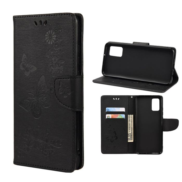 Estuche para teléfono de cuero con tapa horizontal en relieve de mariposa con ranura para tarjeta y soporte, For Samsung Galaxy A33 5G, For Samsung Galaxy A53 5G, For Xiaomi Redmi Note 11 Pro, For Xiaomi Redmi Note 11 5G