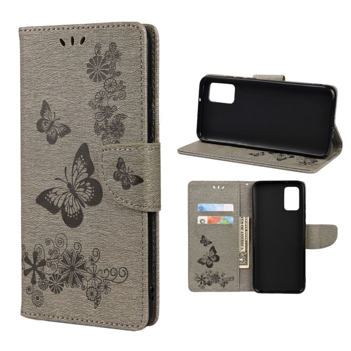 Estuche para teléfono de cuero con tapa horizontal en relieve de mariposa con ranura para tarjeta y soporte, For Samsung Galaxy A33 5G, For Samsung Galaxy A53 5G, For Xiaomi Redmi Note 11 Pro, For Xiaomi Redmi Note 11 5G