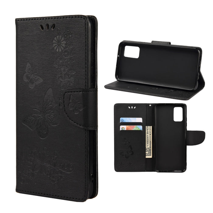Estuche para teléfono de cuero con tapa horizontal en relieve de mariposa con ranura para tarjeta y soporte, For Samsung Galaxy A33 5G, For Samsung Galaxy A53 5G, For Xiaomi Redmi Note 11 Pro, For Xiaomi Redmi Note 11 5G