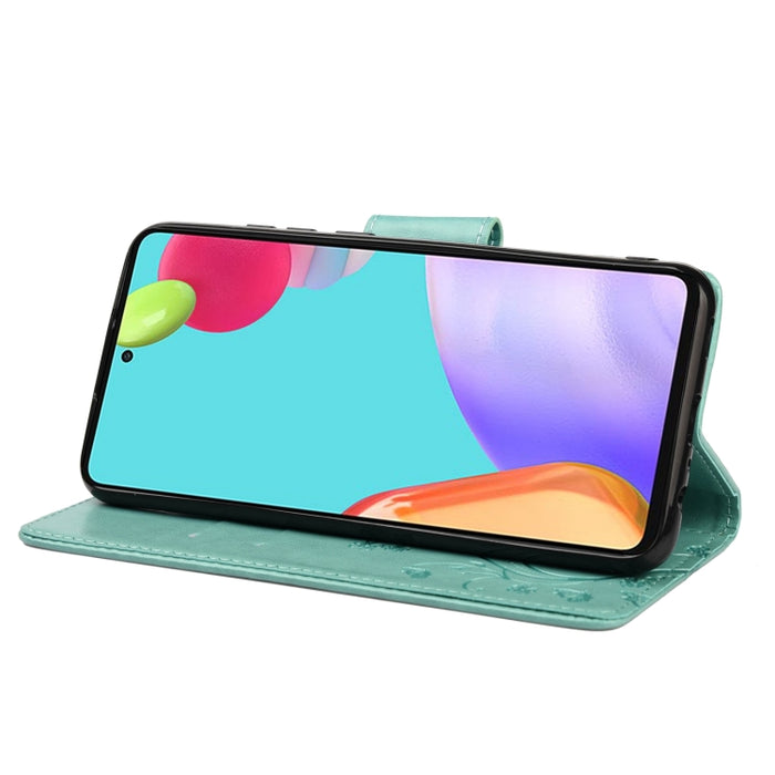 Estuche para teléfono de cuero con tapa horizontal con patrón de flores de mariposa con ranura para tarjeta y soporte, For Samsung Galaxy A33 5G, For Samsung Galaxy A53 5G, For Xiaomi Redmi Note 11 Pro, For Xiaomi Redmi Note 11
