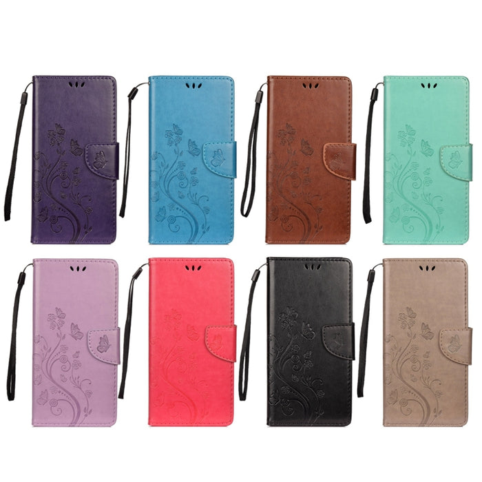 Estuche para teléfono de cuero con tapa horizontal con patrón de flores de mariposa con ranura para tarjeta y soporte, For Samsung Galaxy A33 5G, For Samsung Galaxy A53 5G, For Xiaomi Redmi Note 11 Pro, For Xiaomi Redmi Note 11