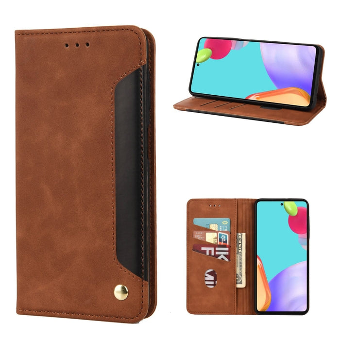 Estuche para teléfono de cuero con empalme de sensación de piel, For Samsung Galaxy A33 5G, For Samsung Galaxy A53 5G, For Xiaomi Redmi Note 11 Pro, For Xiaomi Redmi Note 11