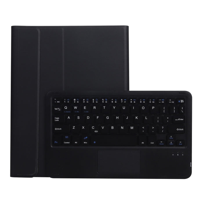 A07B-A Funda de cuero con teclado Bluetooth con textura de piel de cordero y teclado cuadrado con control táctil para iPad