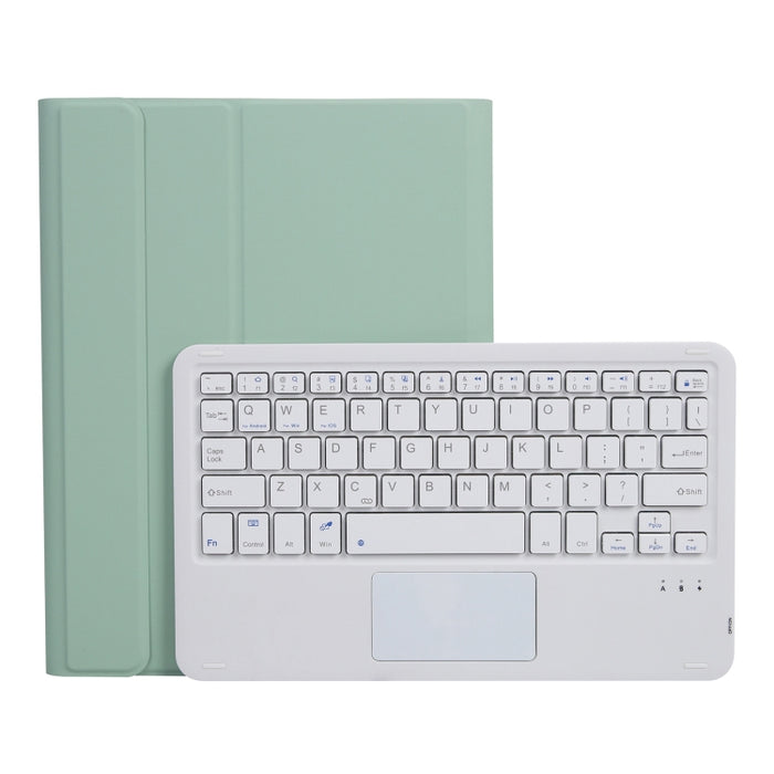 A07B-A Funda de cuero con teclado Bluetooth con textura de piel de cordero y teclado cuadrado con control táctil para iPad