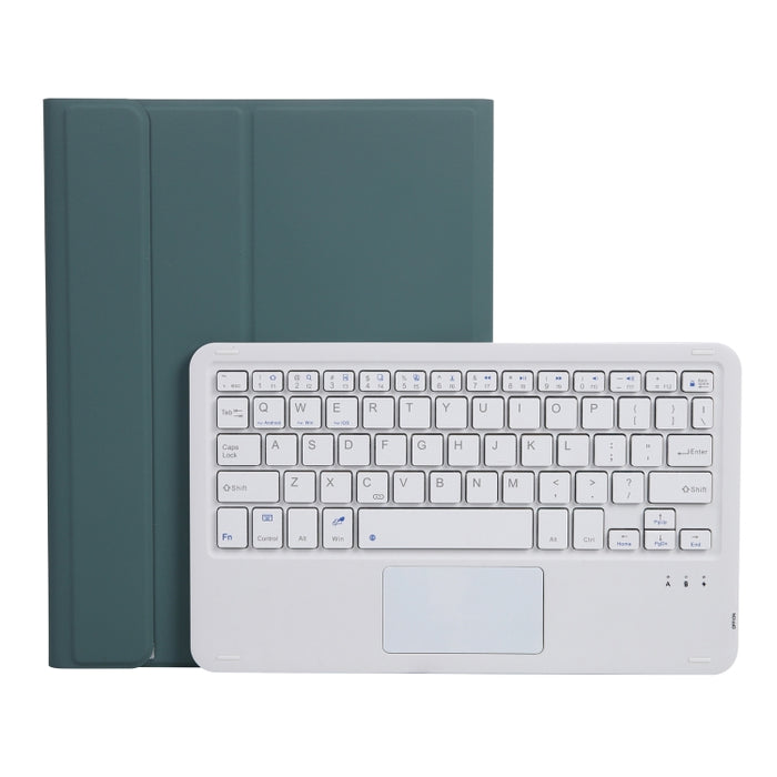A07B-A Funda de cuero con teclado Bluetooth con textura de piel de cordero y teclado cuadrado con control táctil para iPad