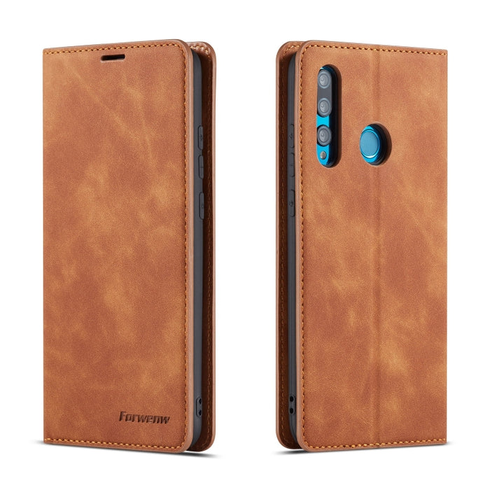 Forwenw Dream Series Oil Edge Fuerte magnetismo Funda de cuero con tapa horizontal con soporte y ranuras para tarjetas y billetera y marco de fotos, For Huawei P Smart+ (2019), For Huawei Mate 20, For Huawei Mate 20 Pro, For Huawei Mate 20 Lite        ...