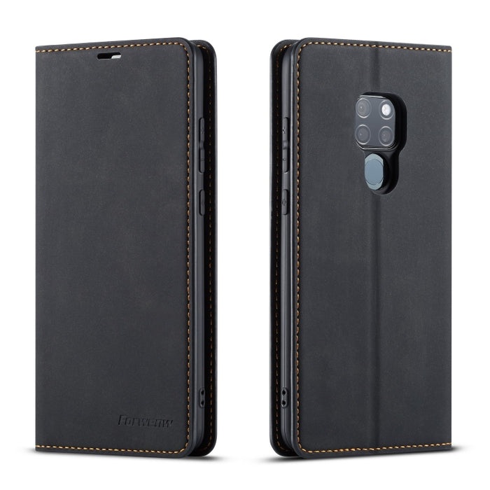 Forwenw Dream Series Oil Edge Fuerte magnetismo Funda de cuero con tapa horizontal con soporte y ranuras para tarjetas y billetera y marco de fotos, For Huawei P Smart+ (2019), For Huawei Mate 20, For Huawei Mate 20 Pro, For Huawei Mate 20 Lite        ...