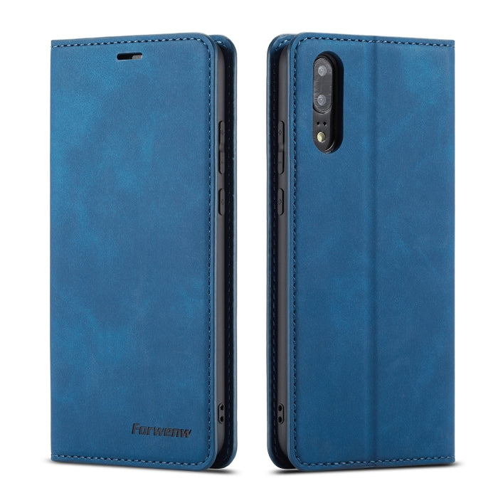 Forwenw Dream Series Oil Edge Fuerte magnetismo Funda de cuero con tapa horizontal con soporte y ranuras para tarjetas y billetera y marco de fotos, For Huawei P Smart+ (2019), For Huawei Mate 20, For Huawei Mate 20 Pro, For Huawei Mate 20 Lite        ...
