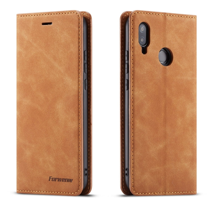 Forwenw Dream Series Oil Edge Fuerte magnetismo Funda de cuero con tapa horizontal con soporte y ranuras para tarjetas y billetera y marco de fotos, For Huawei P Smart+ (2019), For Huawei Mate 20, For Huawei Mate 20 Pro, For Huawei Mate 20 Lite        ...