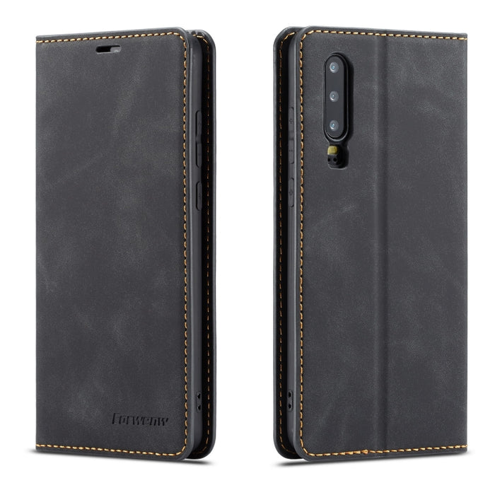 Forwenw Dream Series Oil Edge Fuerte magnetismo Funda de cuero con tapa horizontal con soporte y ranuras para tarjetas y billetera y marco de fotos, For Huawei P Smart+ (2019), For Huawei Mate 20, For Huawei Mate 20 Pro, For Huawei Mate 20 Lite        ...