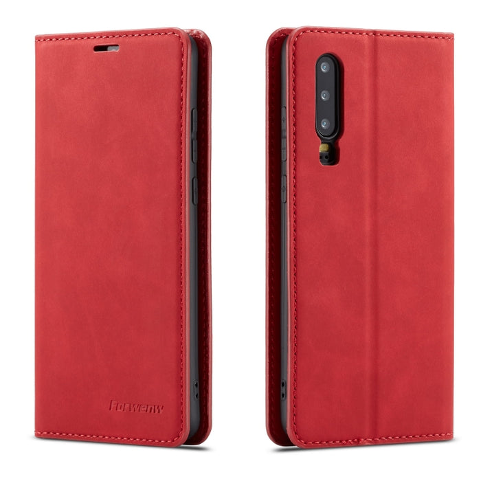Forwenw Dream Series Oil Edge Fuerte magnetismo Funda de cuero con tapa horizontal con soporte y ranuras para tarjetas y billetera y marco de fotos, For Huawei P Smart+ (2019), For Huawei Mate 20, For Huawei Mate 20 Pro, For Huawei Mate 20 Lite        ...