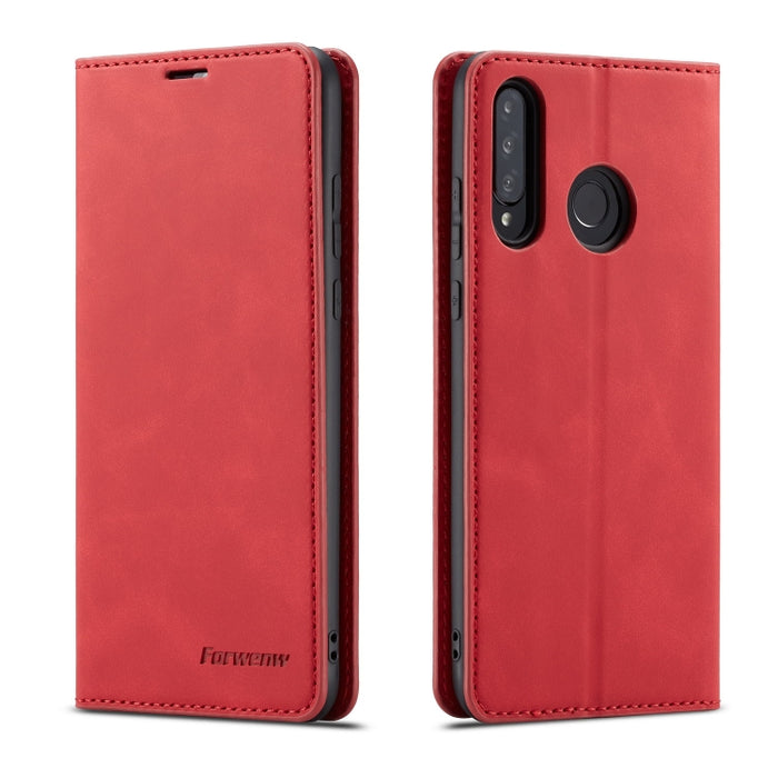 Forwenw Dream Series Oil Edge Fuerte magnetismo Funda de cuero con tapa horizontal con soporte y ranuras para tarjetas y billetera y marco de fotos, For Huawei P Smart+ (2019), For Huawei Mate 20, For Huawei Mate 20 Pro, For Huawei Mate 20 Lite        ...