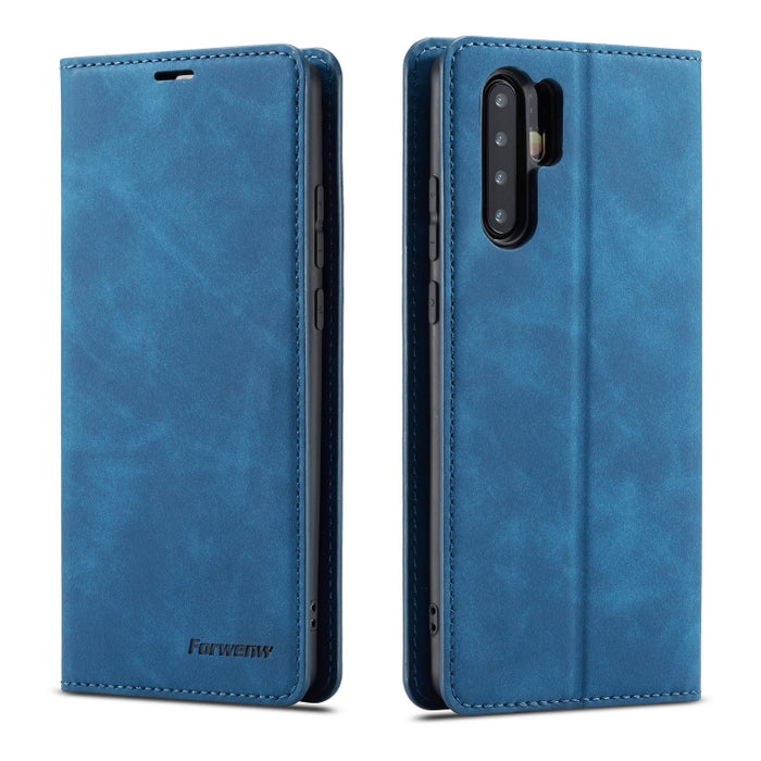 Forwenw Dream Series Oil Edge Fuerte magnetismo Funda de cuero con tapa horizontal con soporte y ranuras para tarjetas y billetera y marco de fotos, For Huawei P Smart+ (2019), For Huawei Mate 20, For Huawei Mate 20 Pro, For Huawei Mate 20 Lite        ...