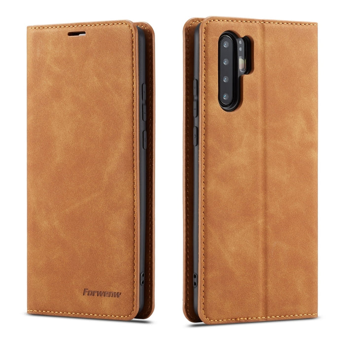 Forwenw Dream Series Oil Edge Fuerte magnetismo Funda de cuero con tapa horizontal con soporte y ranuras para tarjetas y billetera y marco de fotos, For Huawei P Smart+ (2019), For Huawei Mate 20, For Huawei Mate 20 Pro, For Huawei Mate 20 Lite        ...
