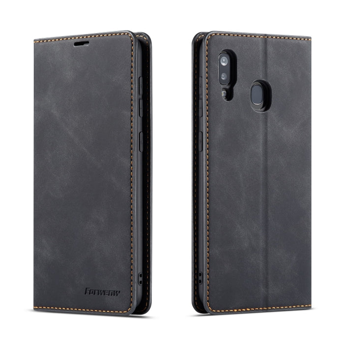 Forwenw Dream Series Oil Edge Fuerte magnetismo Funda de cuero con tapa horizontal con soporte y ranuras para tarjetas y billetera y marco de fotos, For Huawei P Smart+ (2019), For Huawei Mate 20, For Huawei Mate 20 Pro, For Huawei Mate 20 Lite        ...