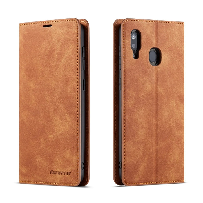 Forwenw Dream Series Oil Edge Fuerte magnetismo Funda de cuero con tapa horizontal con soporte y ranuras para tarjetas y billetera y marco de fotos, For Huawei P Smart+ (2019), For Huawei Mate 20, For Huawei Mate 20 Pro, For Huawei Mate 20 Lite        ...
