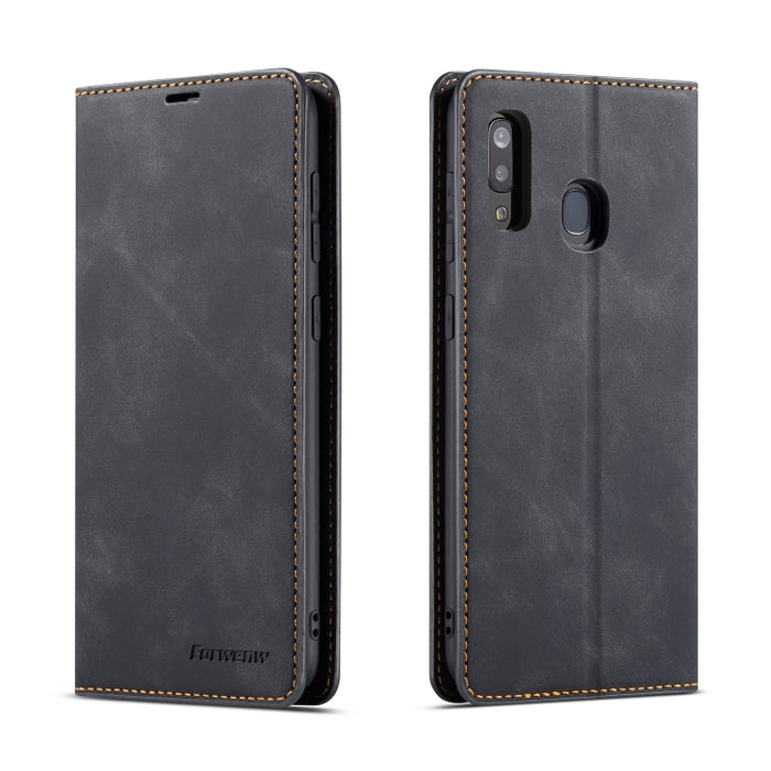 Forwenw Dream Series Oil Edge Fuerte magnetismo Funda de cuero con tapa horizontal con soporte y ranuras para tarjetas y billetera y marco de fotos, For Huawei P Smart+ (2019), For Huawei Mate 20, For Huawei Mate 20 Pro, For Huawei Mate 20 Lite        ...