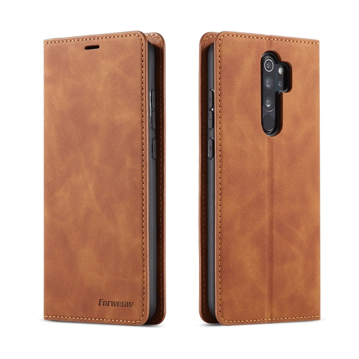 Forwenw Dream Series Oil Edge Fuerte magnetismo Funda de cuero con tapa horizontal con soporte y ranuras para tarjetas y billetera y marco de fotos, For Galaxy S9+, For Galaxy S10, For Galaxy S10+, For Galaxy S10e, For iPhone 6s / 6                    ...
