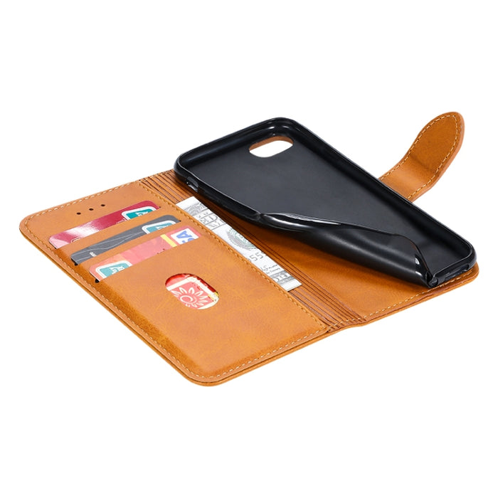 GUSSIM Estuche de cuero con tapa horizontal magnética con soporte y ranuras para tarjetas y billetera