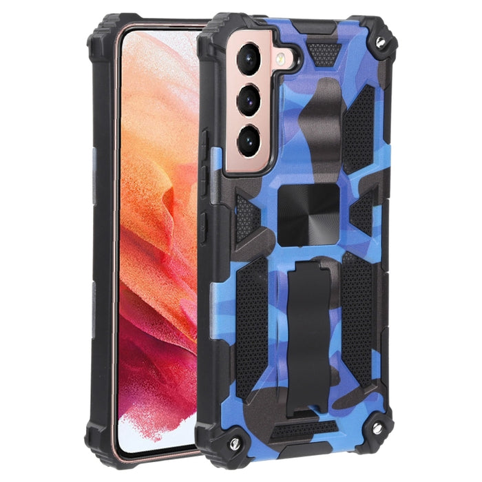 Camuflaje Armadura a prueba de golpes TPU + PC Funda protectora magnética para teléfono con soporte, For Samsung Galaxy A13 5G, For Samsung Galaxy S22 5G, For Xiaomi Mi 11T / 11T Pro, For Samsung Galaxy S22+ 5G