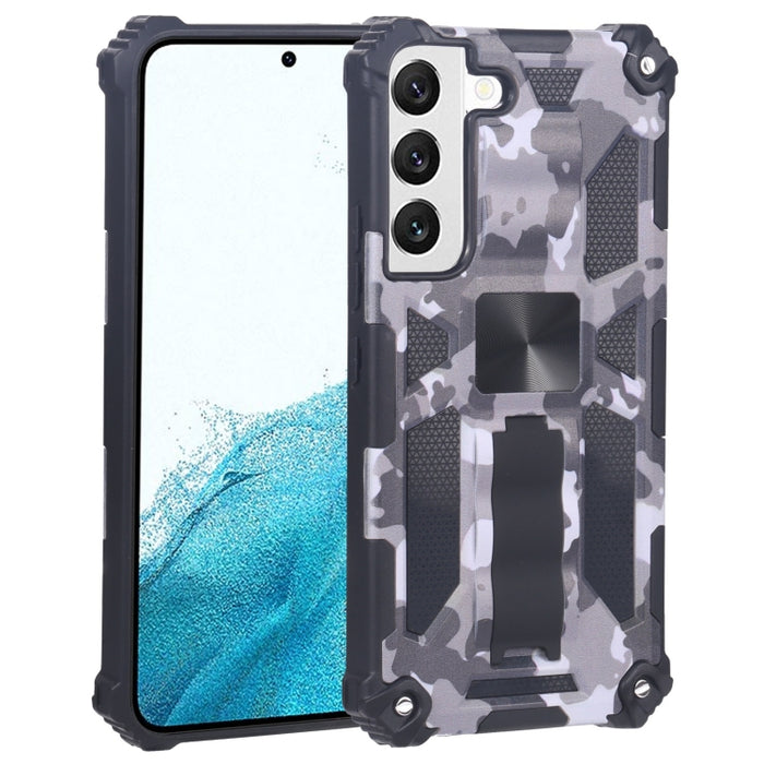 Camuflaje Armadura a prueba de golpes TPU + PC Funda protectora magnética para teléfono con soporte, For Samsung Galaxy A13 5G, For Samsung Galaxy S22 5G, For Xiaomi Mi 11T / 11T Pro, For Samsung Galaxy S22+ 5G