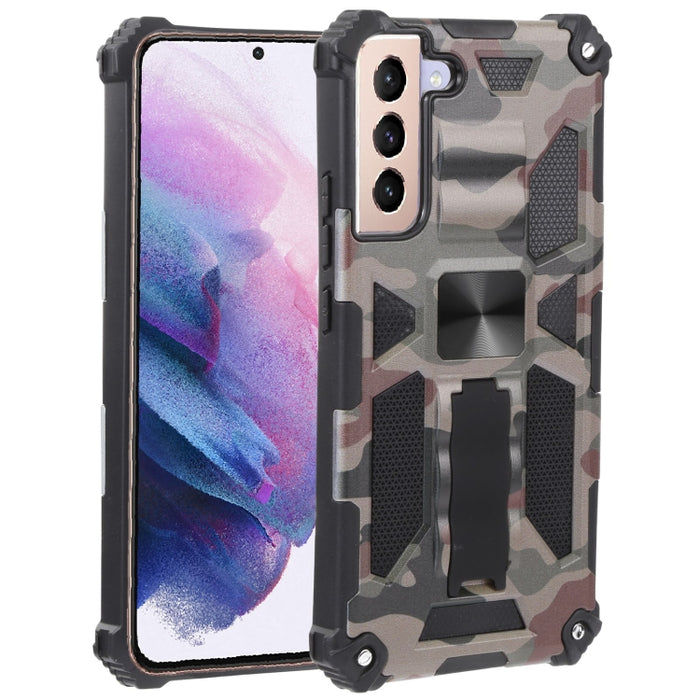 Camuflaje Armadura a prueba de golpes TPU + PC Funda protectora magnética para teléfono con soporte, For Samsung Galaxy A13 5G, For Samsung Galaxy S22 5G, For Xiaomi Mi 11T / 11T Pro, For Samsung Galaxy S22+ 5G