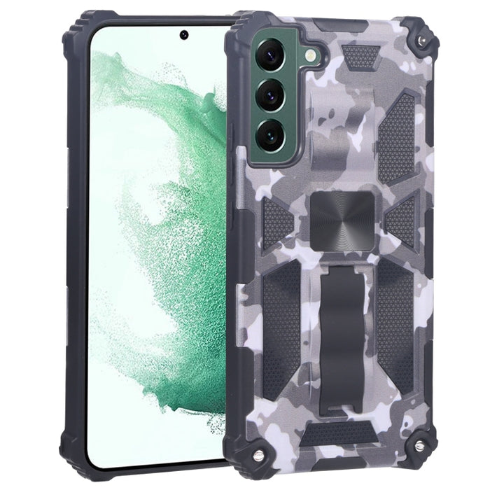 Camuflaje Armadura a prueba de golpes TPU + PC Funda protectora magnética para teléfono con soporte, For Samsung Galaxy A13 5G, For Samsung Galaxy S22 5G, For Xiaomi Mi 11T / 11T Pro, For Samsung Galaxy S22+ 5G