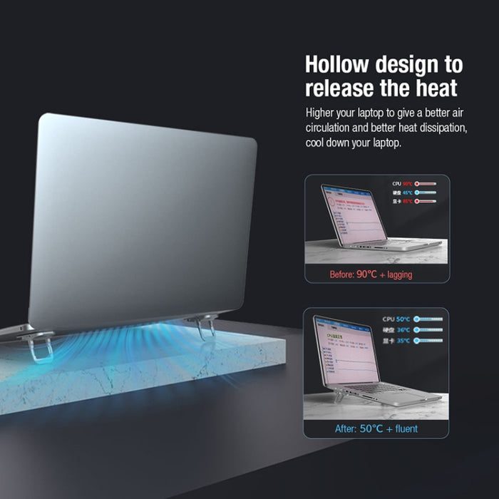 Soporte para computadora portátil de aleación de zinc ajustable de tres velocidades NILLKIN Bolster Plus Sticky