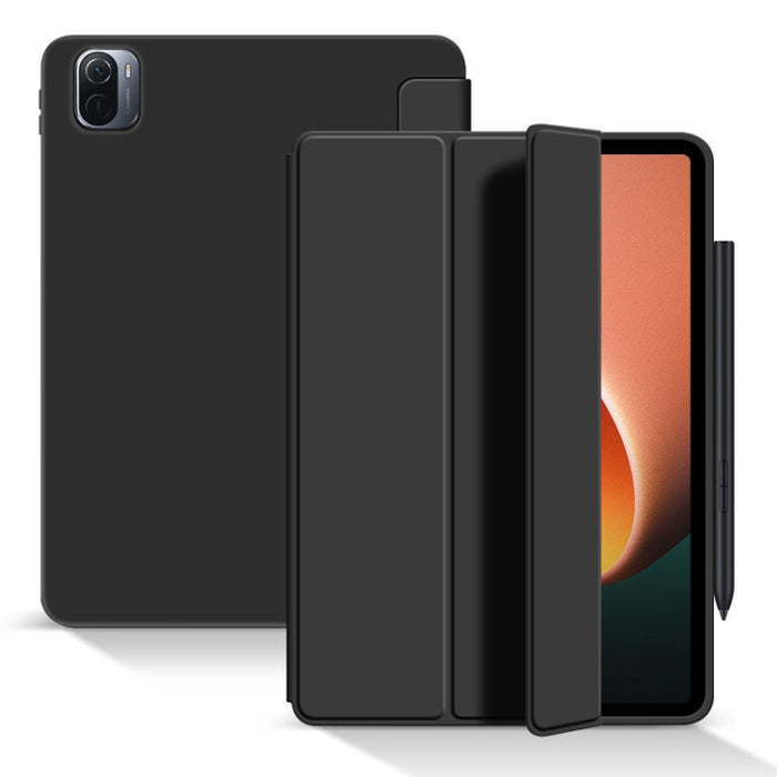Estuche para tableta Skin Feel Matte Honeycomb Leather con soporte triple, For Xiaomi Pad 5 / Pad 5 Pro