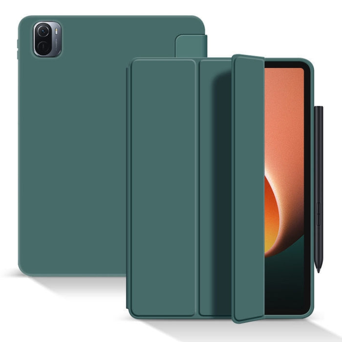 Estuche para tableta Skin Feel Matte Honeycomb Leather con soporte triple, For Xiaomi Pad 5 / Pad 5 Pro