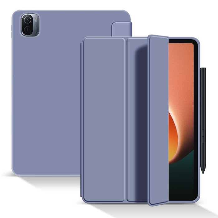 Estuche para tableta Skin Feel Matte Honeycomb Leather con soporte triple, For Xiaomi Pad 5 / Pad 5 Pro