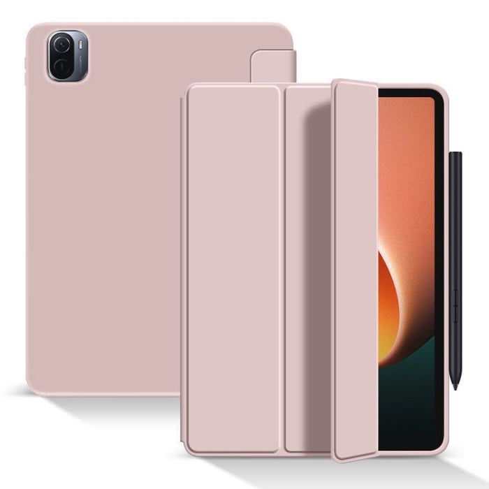 Estuche para tableta Skin Feel Matte Honeycomb Leather con soporte triple, For Xiaomi Pad 5 / Pad 5 Pro