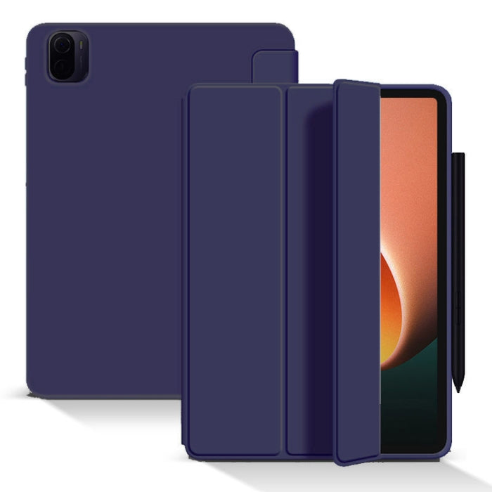 Estuche para tableta Skin Feel Matte Honeycomb Leather con soporte triple, For Xiaomi Pad 5 / Pad 5 Pro