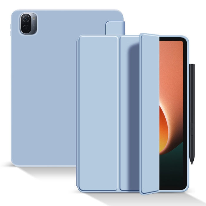 Estuche para tableta Skin Feel Matte Honeycomb Leather con soporte triple, For Xiaomi Pad 5 / Pad 5 Pro