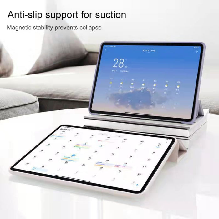 Estuche para tableta Skin Feel Matte Honeycomb Leather con soporte triple, For Xiaomi Pad 5 / Pad 5 Pro