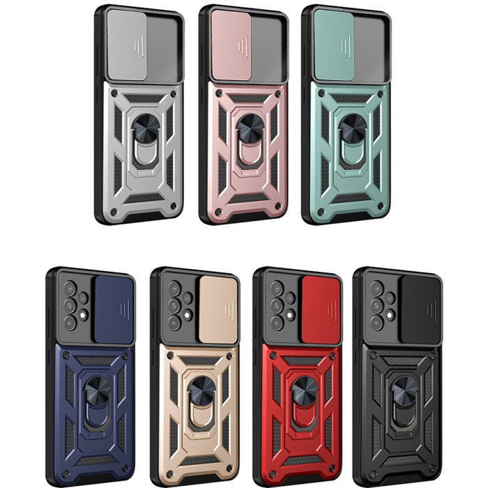 Funda de teléfono con diseño de cámara deslizante TPU + PC, For Samsung Galaxy A03s EU Version, For Samsung Galaxy A03s US Version, For Samsung Galaxy A33 5G, For Xiaomi Redmi Note 10 Pro 5G