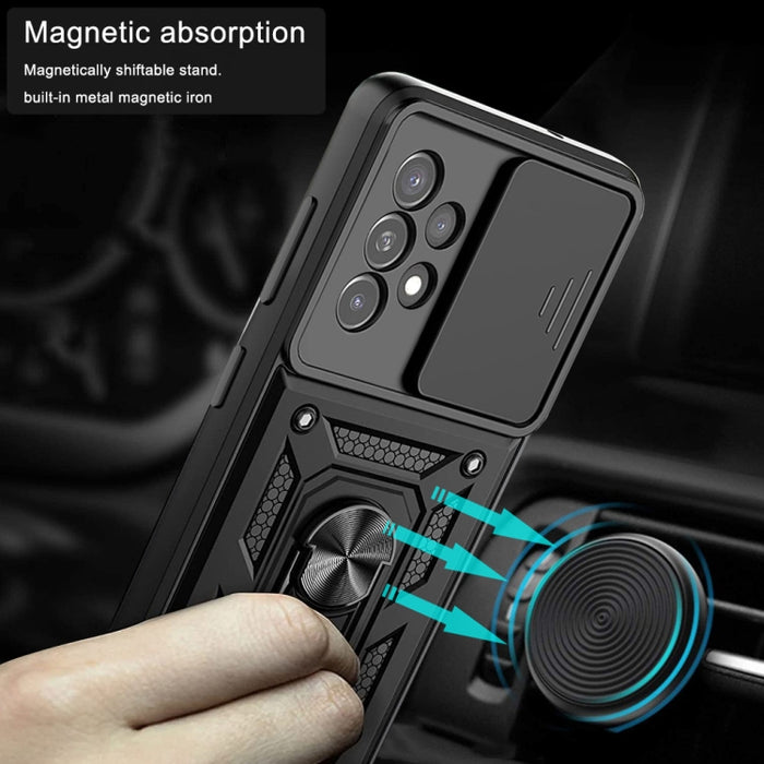 Funda de teléfono con diseño de cámara deslizante TPU + PC, For Samsung Galaxy A03s EU Version, For Samsung Galaxy A03s US Version, For Samsung Galaxy A33 5G, For Xiaomi Redmi Note 10 Pro 5G