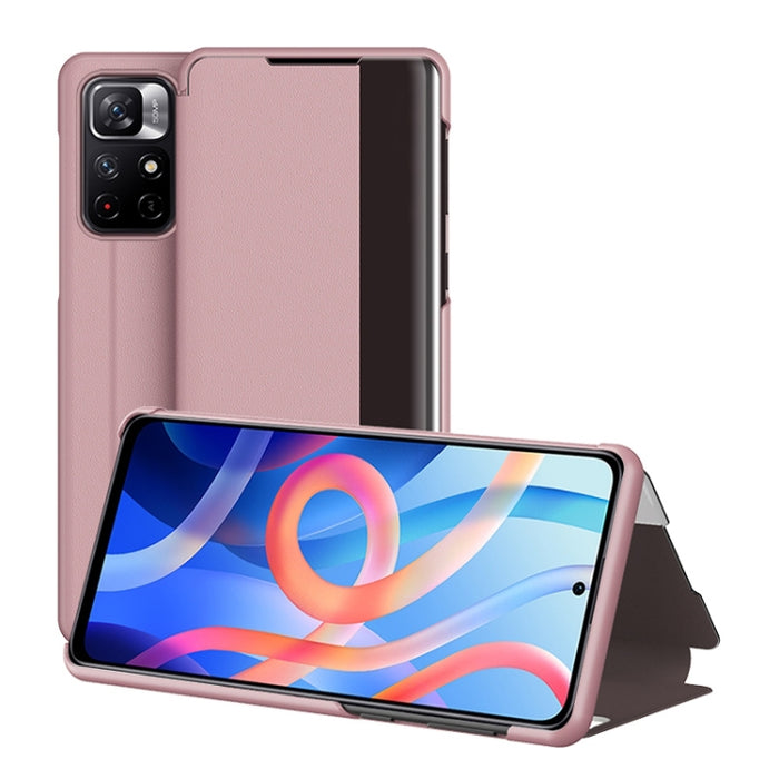 Estuche de cuero para teléfono con vista de ventana, For Xiaomi Redmi Note 11 Pro, For Xiaomi Redmi Note 11, For Samsung Galaxy S22 Ultra 5G, For Samsung Galaxy S22+ 5G, For Samsung Galaxy S22 5G