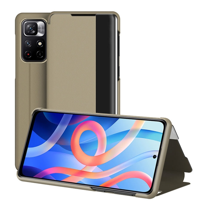 Estuche de cuero para teléfono con vista de ventana, For Xiaomi Redmi Note 11 Pro, For Xiaomi Redmi Note 11, For Samsung Galaxy S22 Ultra 5G, For Samsung Galaxy S22+ 5G, For Samsung Galaxy S22 5G