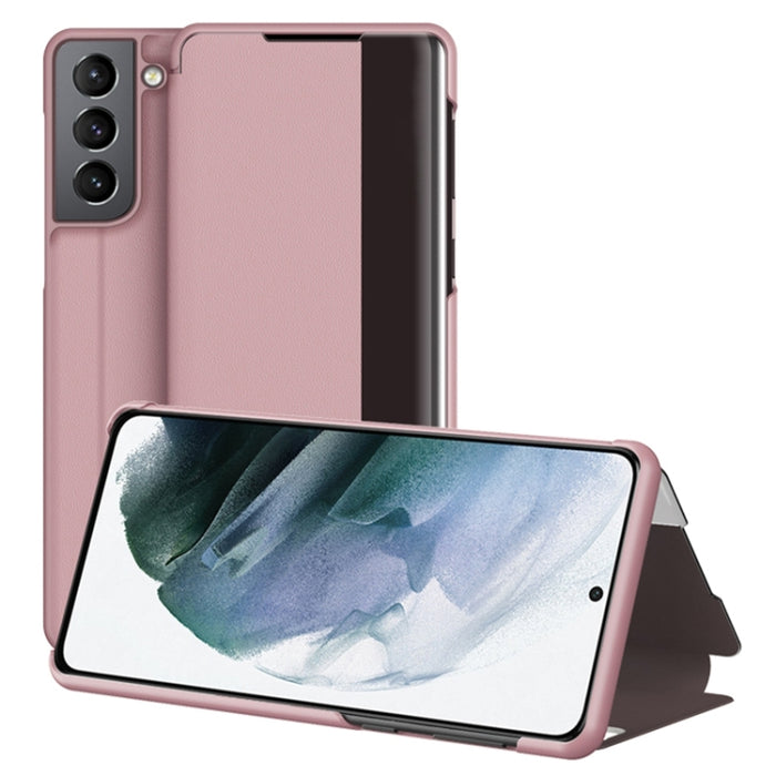 Estuche de cuero para teléfono con vista de ventana, For Xiaomi Redmi Note 11 Pro, For Xiaomi Redmi Note 11, For Samsung Galaxy S22 Ultra 5G, For Samsung Galaxy S22+ 5G, For Samsung Galaxy S22 5G