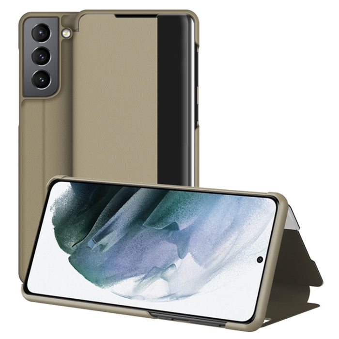 Estuche de cuero para teléfono con vista de ventana, For Xiaomi Redmi Note 11 Pro, For Xiaomi Redmi Note 11, For Samsung Galaxy S22 Ultra 5G, For Samsung Galaxy S22+ 5G, For Samsung Galaxy S22 5G